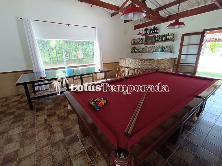 Sítio com 05 dormitórios, piscina aquecida e jogos LT0002