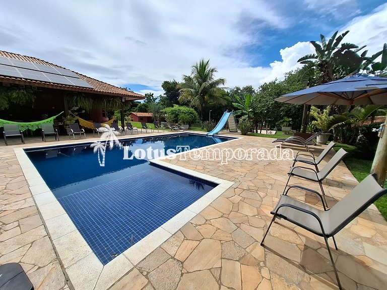 Chácara com 7 suítes, Lounge VIP e Piscina Aquecida LT0034