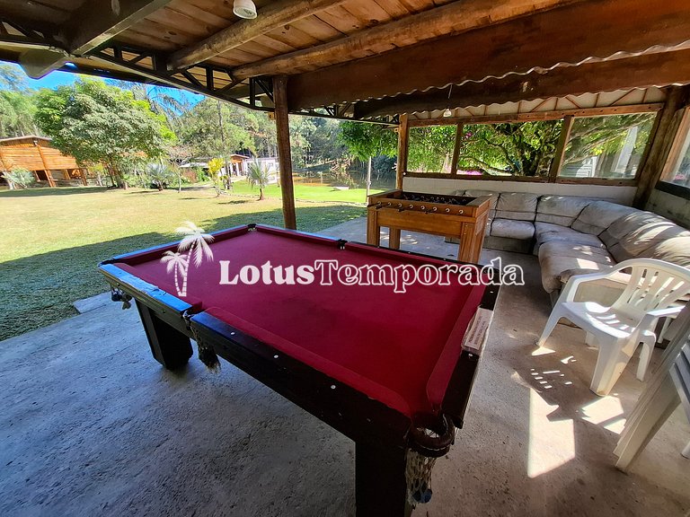 Sítio p/ Casamentos: 2 Salões, Lagos e Chalé Noivos LT0021