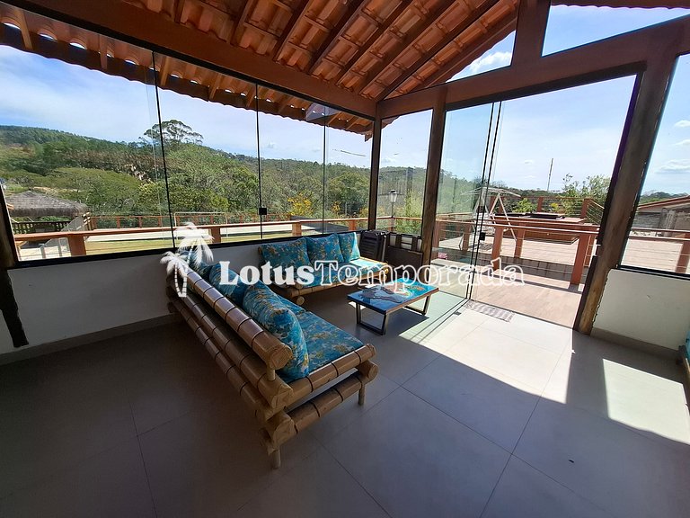 Chácara em Atibaia com Piscina e Jacuzzi em Cond. LT0078