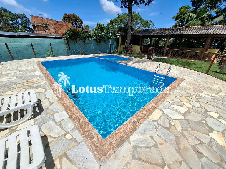 Chácara de temporada com piscina e Lazer LT0080