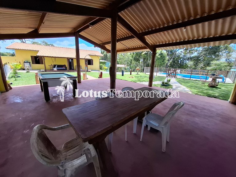 Chácara de temporada com piscina e Lazer LT0080