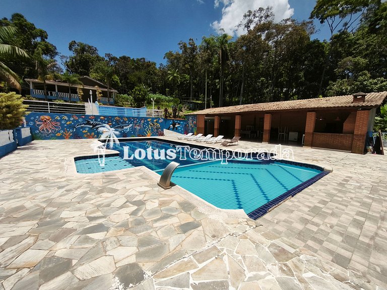 Sítio com piscina ampla, lago e área para eventos LT0027