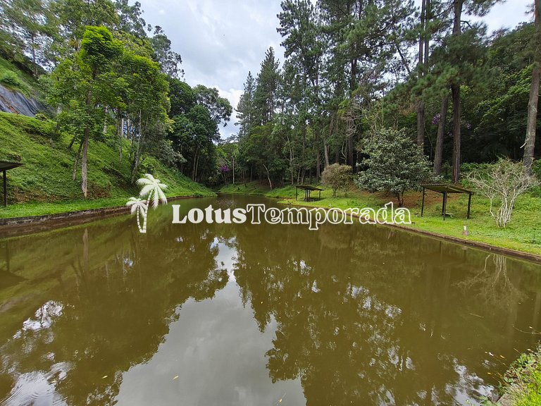 Sítio familiar com conforto, pesca e eventos LT0086