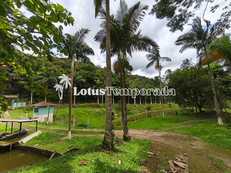 Sítio familiar com conforto, pesca e eventos LT0086