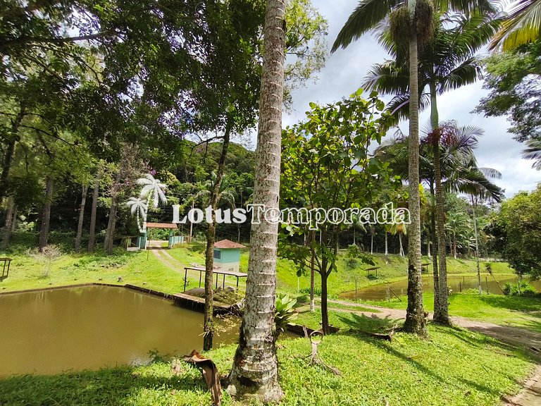 Sítio familiar com conforto, pesca e eventos LT0086