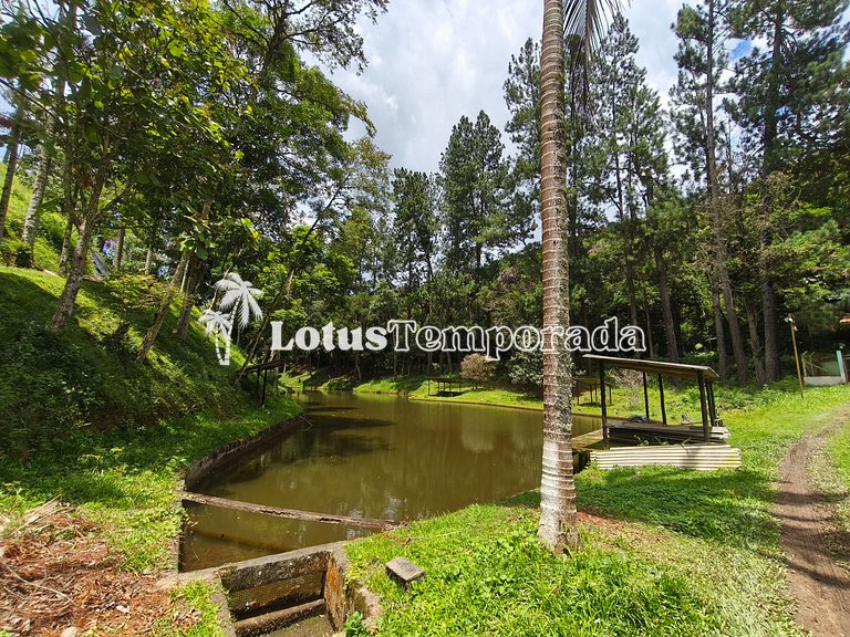 Sítio familiar com conforto, pesca e eventos LT0086