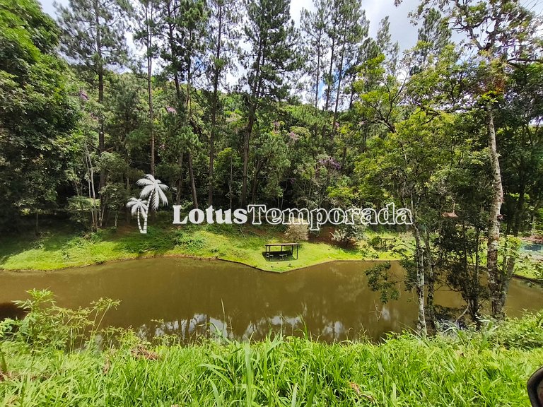 Sítio familiar com conforto, pesca e eventos LT0086