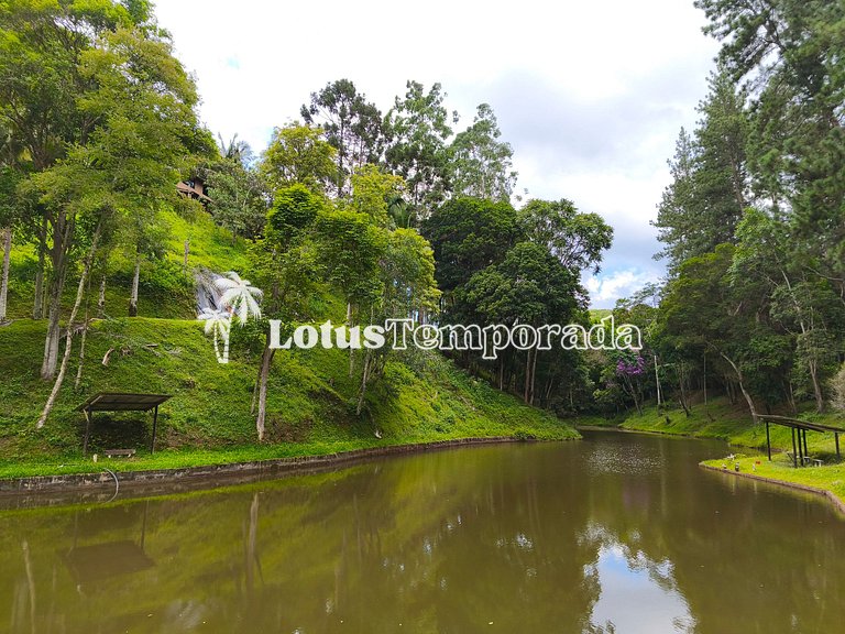 Sítio familiar com conforto, pesca e eventos LT0086