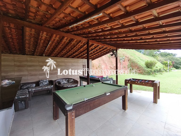 Sítio com piscina, ofurô e pesca esportiva LT0089