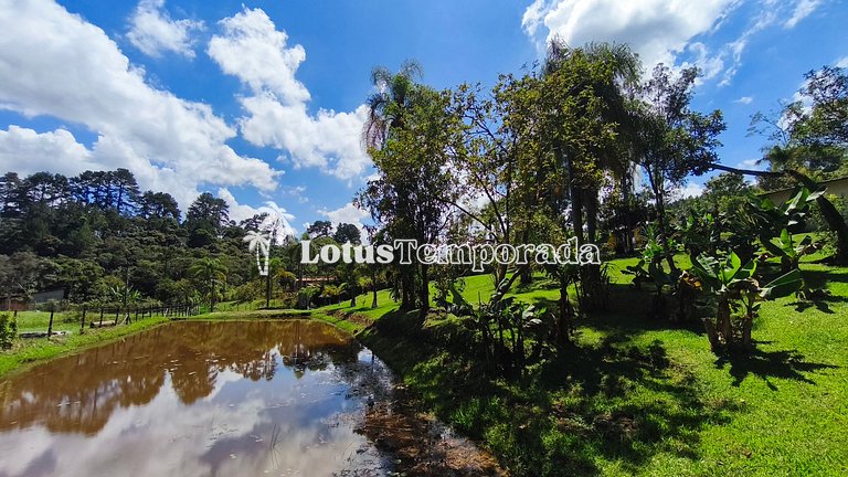 Sítio com piscina, ofurô e pesca esportiva LT0089