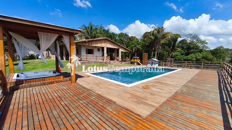 Chácara com jacuzzi aquecida e vista para montanha LT0094