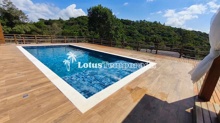 Chácara com jacuzzi aquecida e vista para montanha LT0094