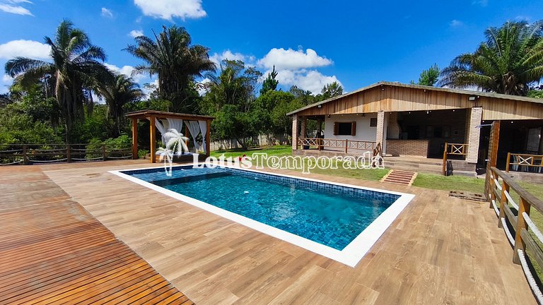 Chácara com jacuzzi aquecida e vista para montanha LT0094