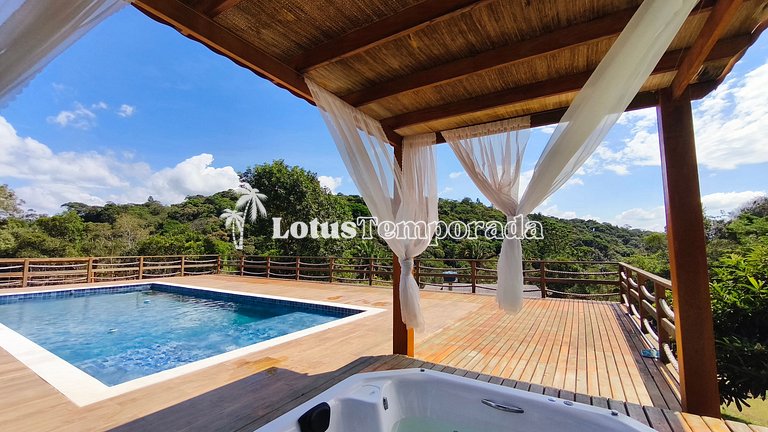 Chácara com jacuzzi aquecida e vista para montanha LT0094