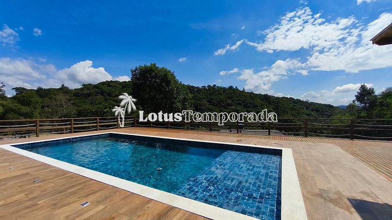 Chácara com jacuzzi aquecida e vista para montanha LT0094
