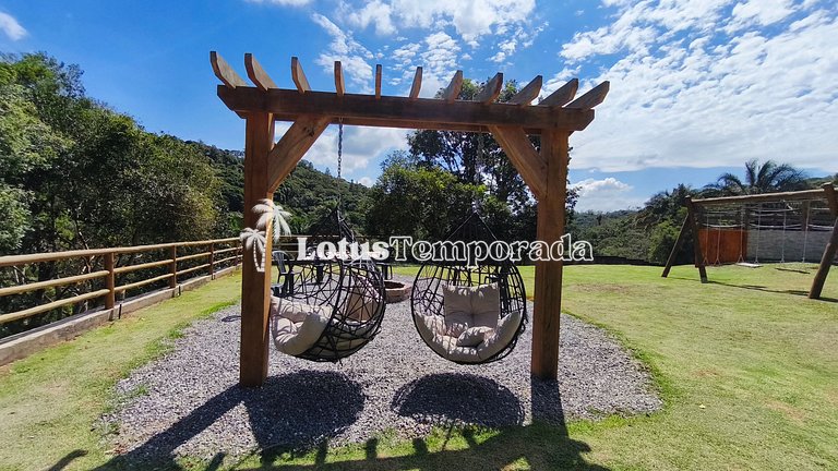 Chácara com jacuzzi aquecida e vista para montanha LT0094